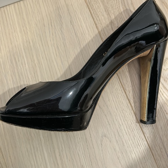 Christian Dior patent leather peep toe platform pumps - Picture 5 of 7